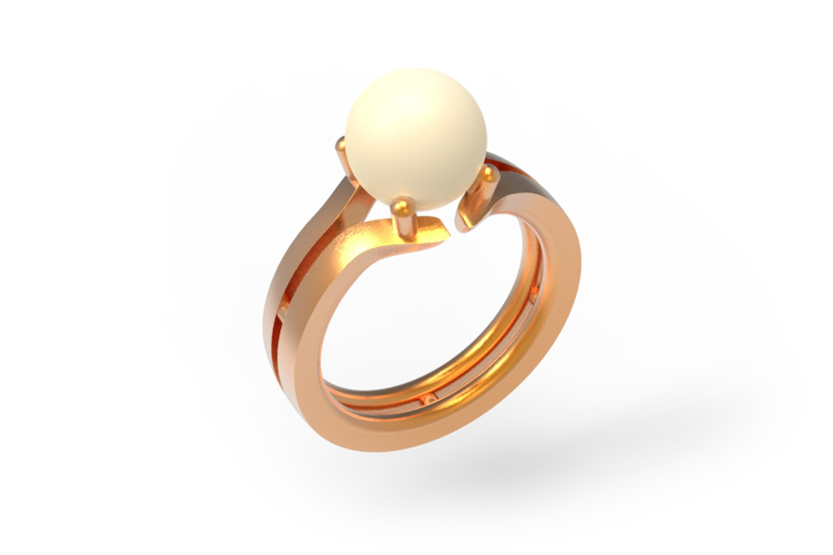         Jewelery design ring with pearl    